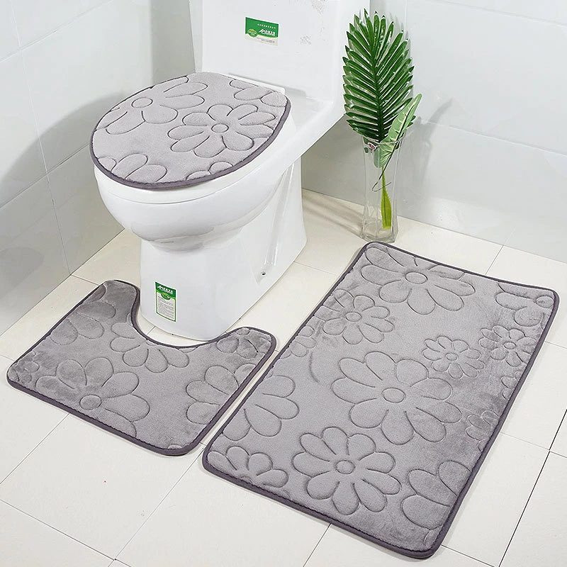 Fürdőszoba Szőnyeg Szett Csúszásgátló Wc Dekoráció