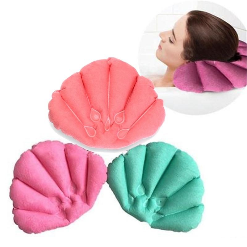 Honana Bx Home Spa Felfújható Párna Csészék Kagyló Alakú Nyak Kádpárna Random Color Acc