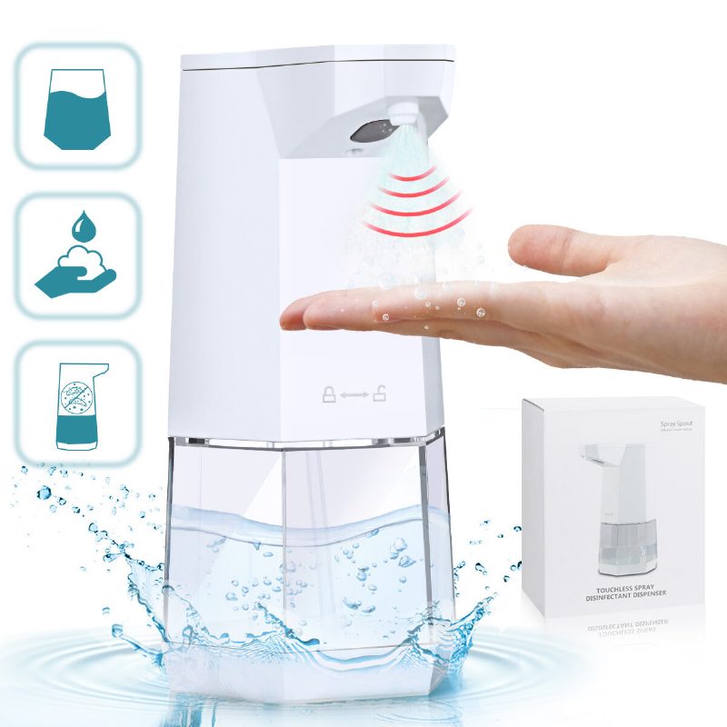 Jeteven 360ml Automatikus Fertőtlenítő Alkoholos Spray Adagoló Intelligens Infravörös Érzékelős Kézfertőtlenítő Permetező