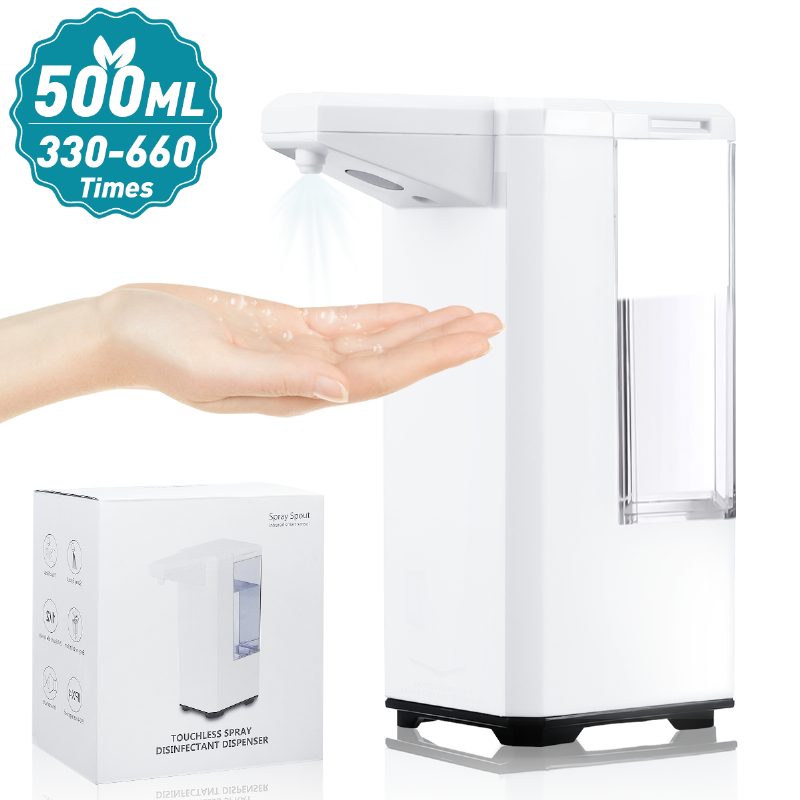 Joyxeon 500 Ml Automata Indukciós Alkoholos Spray Kézfertőtlenítő Adagoló Humanizált Kivitel Ipx4 Vízálló Érintés Nélküli Szappanadagoló