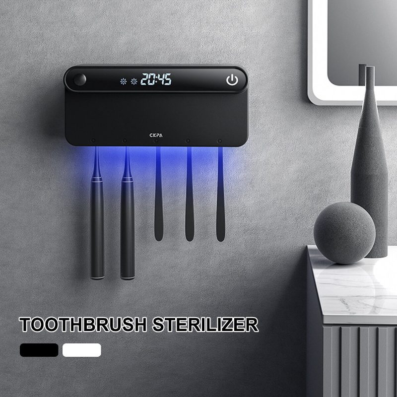 Uv Fényű Fogkefe Sterilizáló Tartó Tisztító Automata Fogkrém Adagoló