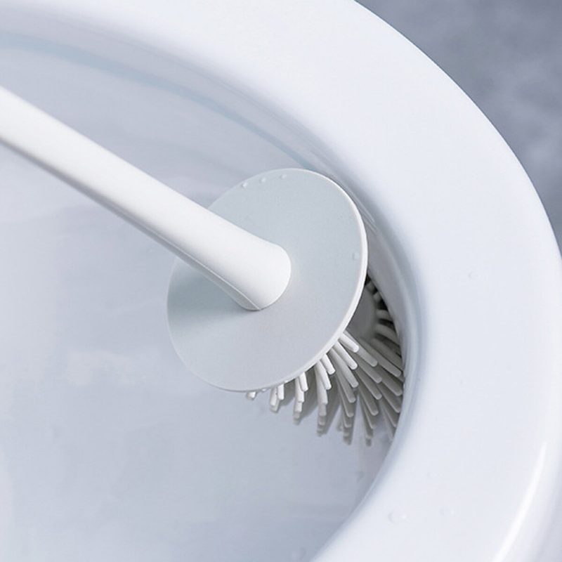 Wc Kefe És Tartó Készlet Puha Szilikon Sörtéjű Wc Tál Kompakt Wc Fürdőszoba Tisztításhoz
