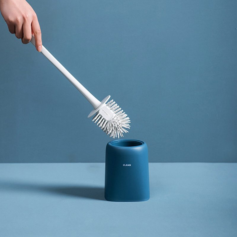 Wc Kefe És Tartó Készlet Puha Szilikon Sörtéjű Wc Tál Kompakt Wc Fürdőszoba Tisztításhoz