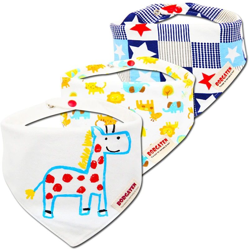 Muslin Baba Bandana 3 Db-os Előkekészlet Többfunkciós Sál Szuper Puha