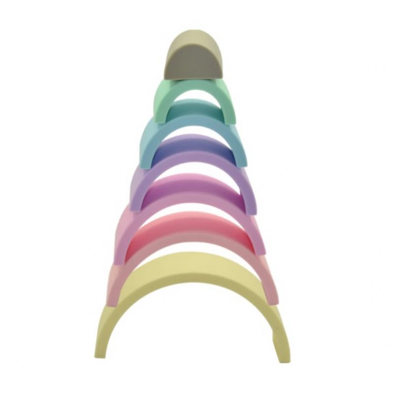 Rainbow Építőkocka Szilikon Fogas Oktatójáték