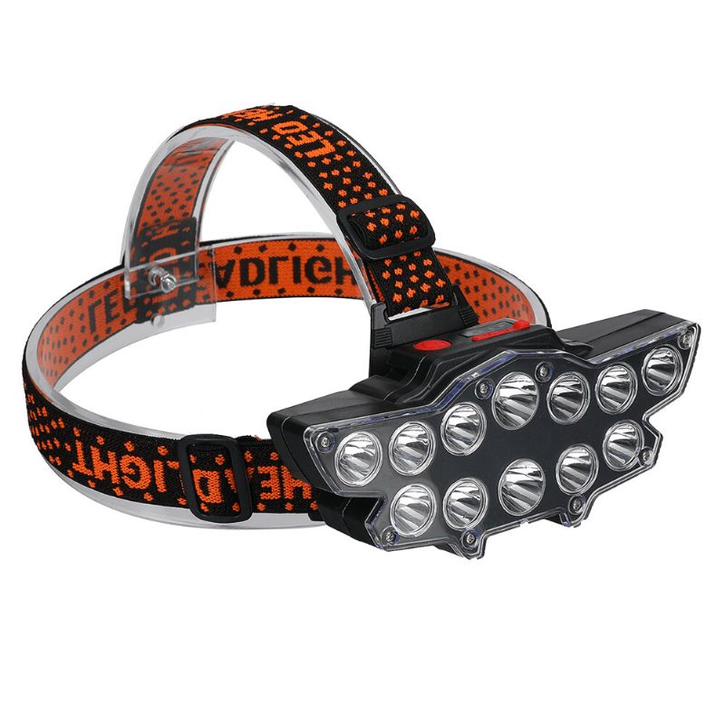 12 Db P90 Led-es Fejlámpa Usb Újratölthető 4 Nagy Hatótávolságú Világítási Mód Horgász Fényszóró Kerékpáros Fejlámpák