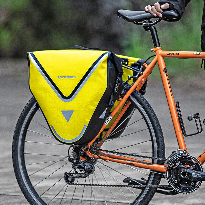 20 Literes 100%-ban Vízálló Kerékpártáskák És Táskák Mtb Országúti Hátsó Csomagtartó Hosszú Távú Kerékpáros Polctáska Táska Kerékpártartozékok