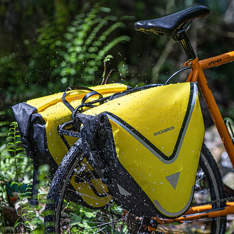 20 Literes 100%-ban Vízálló Kerékpártáskák És Táskák Mtb Országúti Hátsó Csomagtartó Hosszú Távú Kerékpáros Polctáska Táska Kerékpártartozékok
