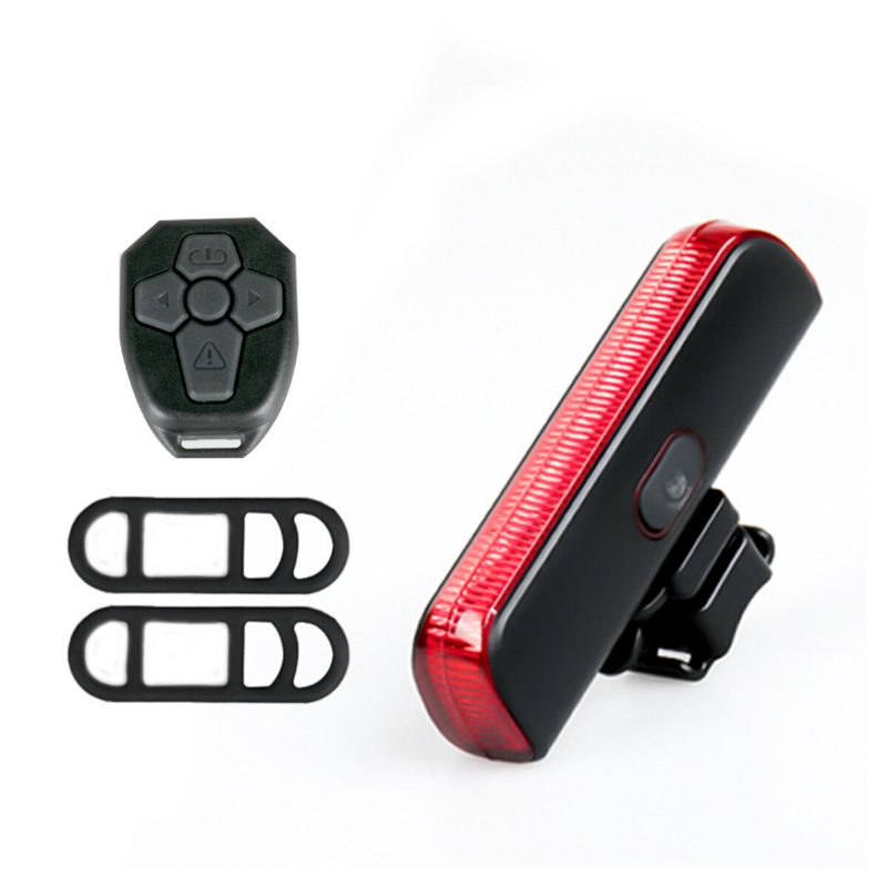 4 Üzemmódú Vezeték Nélküli Távirányítós Kerékpár Lámpa Usb Újratölthető Led Hátsó Figyelmeztető Intelligens Irányjelző