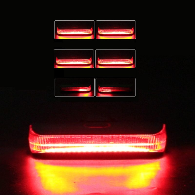 4 Üzemmódú Vezeték Nélküli Távirányítós Kerékpár Lámpa Usb Újratölthető Led Hátsó Figyelmeztető Intelligens Irányjelző