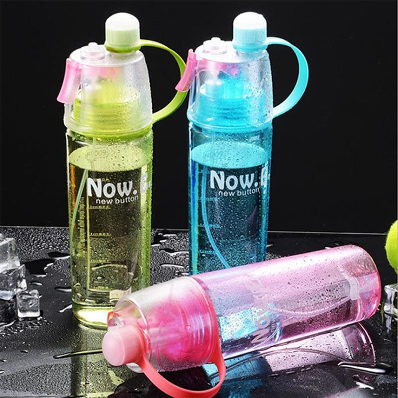 400/600 Ml-es Kültéri Sportspray Vizespalack Szalmakerékpár Kerékpározás Edzőterem Fitnesz Futó Ivópohárral