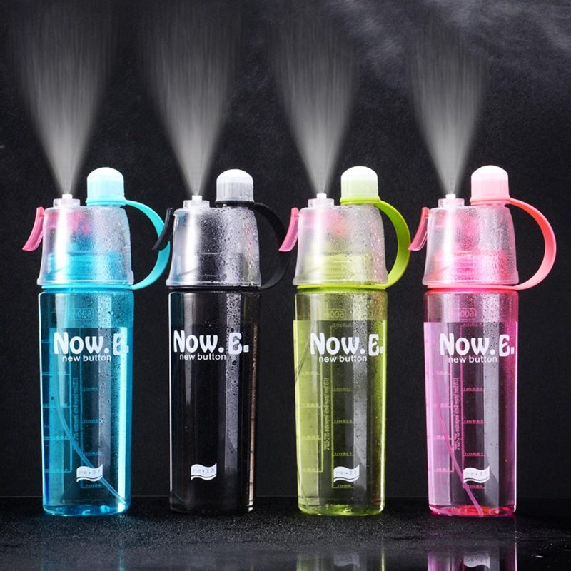 400/600 Ml-es Kültéri Sportspray Vizespalack Szalmakerékpár Kerékpározás Edzőterem Fitnesz Futó Ivópohárral