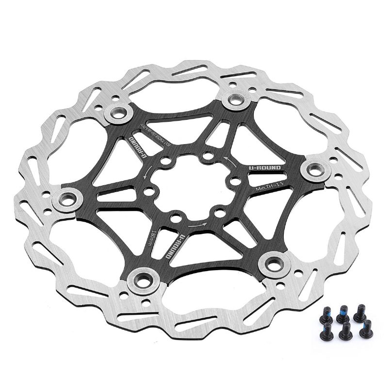 Bikight 180 / 160mm Rozsdamentes Ultrakönnyű 6db T25 Csavaros Úszótárcsás Mtb Kerékpár Féktárcsa