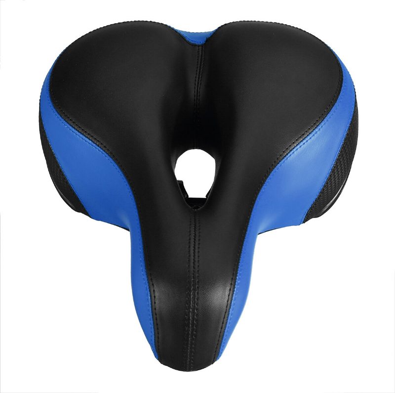 Bikight Wide Bum Kerékpáros Rugós Kerékpár Nyereg Ülés Gél Párna Comfort Puha Nyeregek Fényvisszaverő Csíkkal
