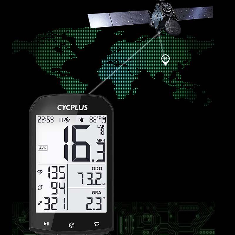 Cycplus M1 Gps Kerékpáros Számítógép Vezeték Nélküli Bluetooth 4.0 Ant+ Sebességmérővel Vízálló Lcd Háttérvilágítású Kerékpár Kilométer-számláló Stopper Tartozékok Mtb Országúti Kerékpárhoz/városi Kerékpárhoz