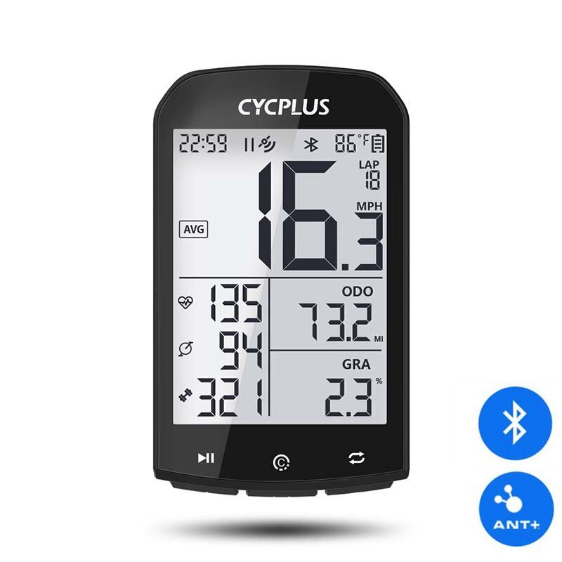 Cycplus M1 Gps Kerékpáros Számítógép Vezeték Nélküli Bluetooth 4.0 Ant+ Sebességmérővel Vízálló Lcd Háttérvilágítású Kerékpár Kilométer-számláló Stopper Tartozékok Mtb Országúti Kerékpárhoz/városi Kerékpárhoz