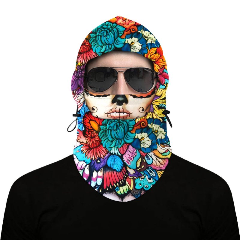 Digitális Nyomtatás Kerékpáros Fejpántok Anti-uv Nylon Légáteresztő Balaclava Sísál Férfi Szélálló Bicikli Sapka Fejfedők