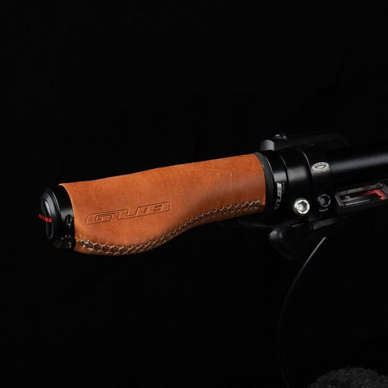 Gub G-611 Tehénbőr Mtb Kerékpár Kormányfedél Alumínium Ötvözet Zárógyűrű Ergonomikus Markolat 22.2 mm-es Kerékpáros Kormányhoz