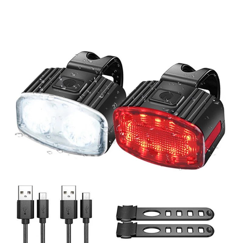 Kerékpár Usb Újratölthető Hátsó Lámpa Első Készlet Led Kerékpárhoz És Lámpák Tartozékok