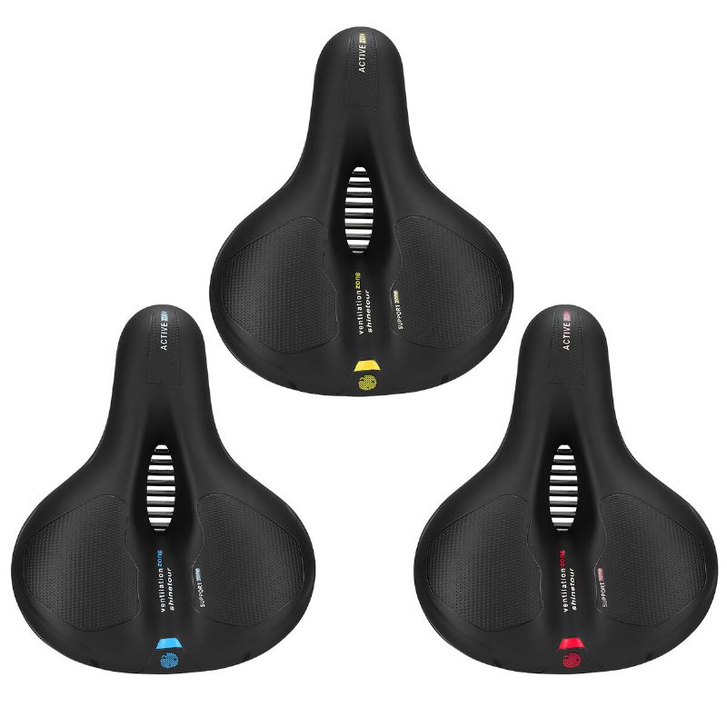 Kerékpárülés Big Wide Bum Kerékpár Nyereg Sporty Gel Cruiser Soft Comfort Extra Pad