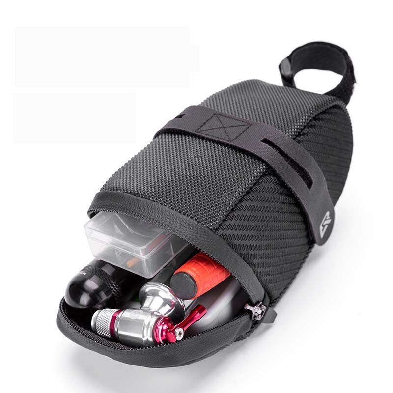 Rockbros Kerékpáros Nyeregtáska 3d Shell Esőálló Fényvisszaverő Ütésálló Bike Tube Hátsó Farok Nyeregtartó Táska Kerékpár Kiegészítők
