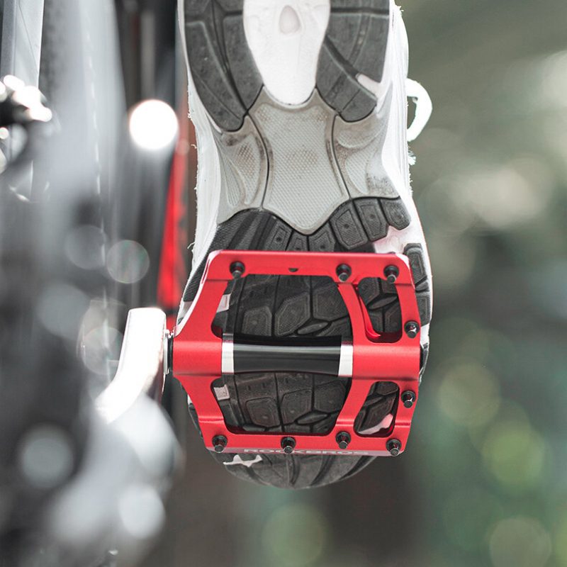 Rockbros Mtb Pedálok Kerékpár Lapos Alumínium 9/16" Csúszásmentes Tömített Csapágy 21 Db Cleats Ötvözet Kerékpáros Platform