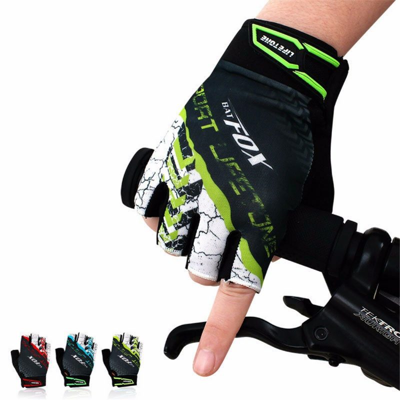 Uniszex Mtb Kerékpáros Kesztyű Légáteresztő Ütésálló Félujjas Mászáshoz Sport Kültéri Védelem