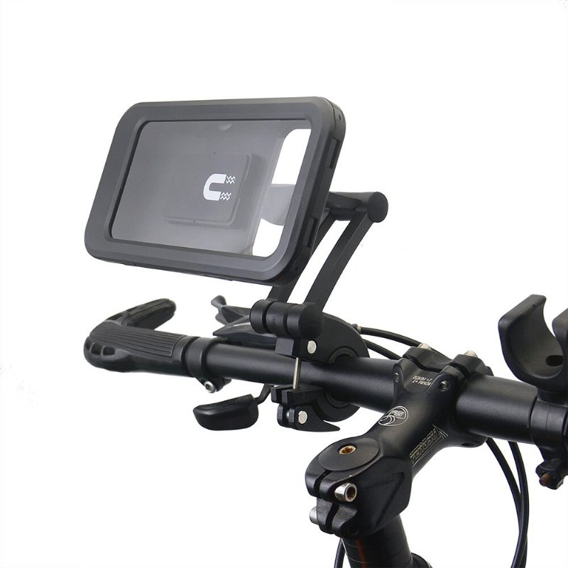Univerzális Összecsukható Motorkerékpár Telefontartó 360°-ban Forgatható Vízálló Kerékpárkormány Mágneses Toktartó 6.7 Hüvelykes Mobiltelefon-tartó Táskához