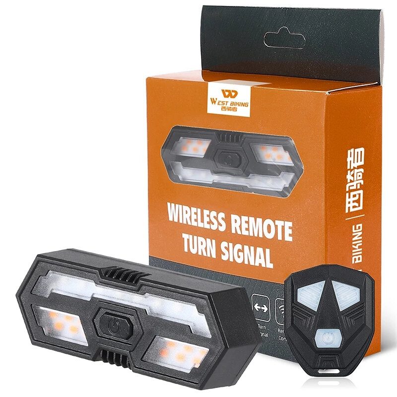 West Biking Smart Bike Light Vezeték Nélküli Távirányítós Fogasléc Lámpa Led Jelző Hátsó Usb Kerékpár Újratölthető Villogó