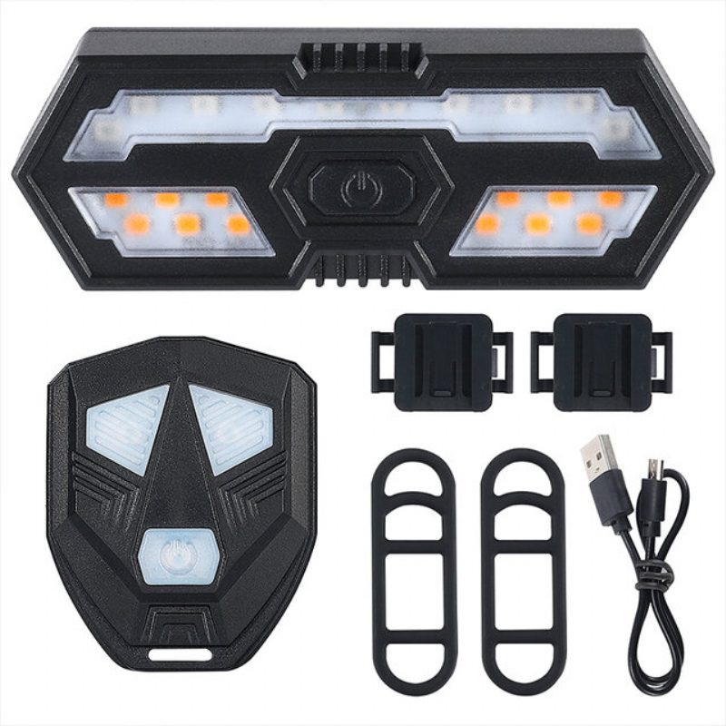 West Biking Smart Bike Light Vezeték Nélküli Távirányítós Fogasléc Lámpa Led Jelző Hátsó Usb Kerékpár Újratölthető Villogó