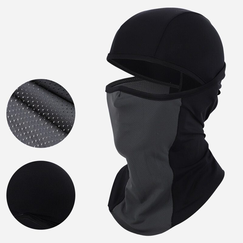 West Biking Summer Ice Selyem Légáteresztő Teljes Arcra Símaszk Napvédő Kapucs Balaclava Kerékpáros Nyak Sál Szabadtéri Sportokhoz