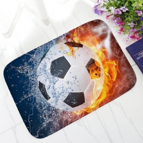 Sportterület Szőnyeg Foci Tűz- És Víz Csúszásmentes Lábtörlő Beltéri/kültéri Puha Flanel Padlószőnyeg 20"x31.5"