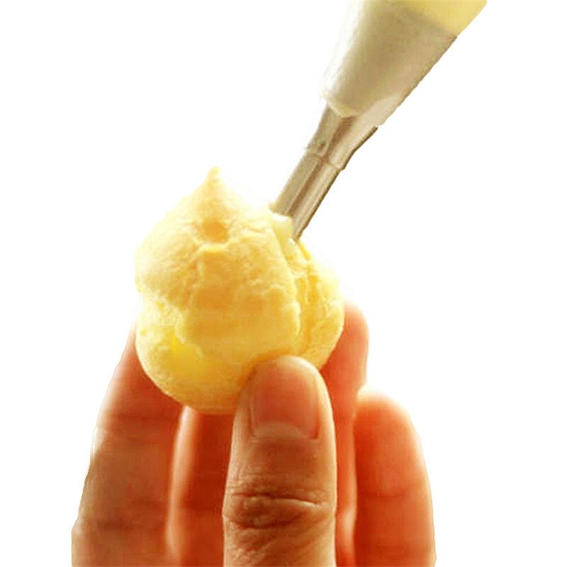1db Kiváló Minőségű Puffs Cream Icing Csövek Fúvóka Hegye Rozsdamentes Acél Hosszú Puff Hegy