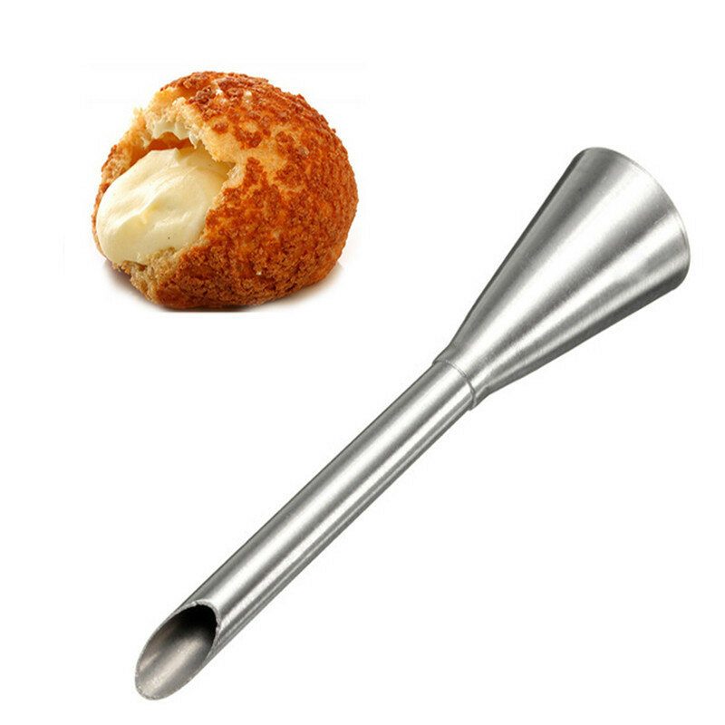 1db Kiváló Minőségű Puffs Cream Icing Csövek Fúvóka Hegye Rozsdamentes Acél Hosszú Puff Hegy