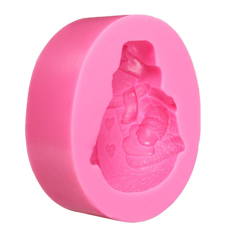 3d Hóember Szilikon Gyertya Torta Forma Szappan Kézműves Kézzel Készített Díszítő Sütőforma Eszközök