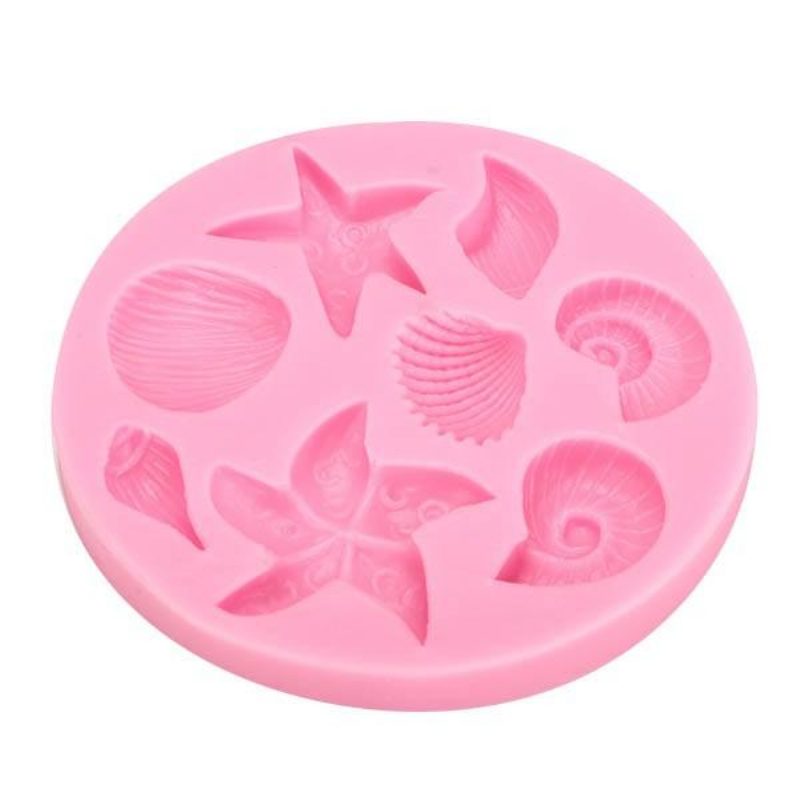 3d Szilikon Tengeri Kagylók Csillag Csiga Fondant Torta Csokoládé Penész Tortadísz