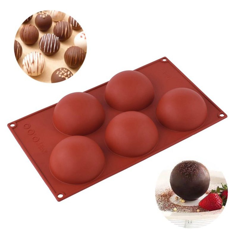 5 Üreges Szilikon Kenyértorta Csokoládé Fondant Penész Hab Tészta Sütőeszközök