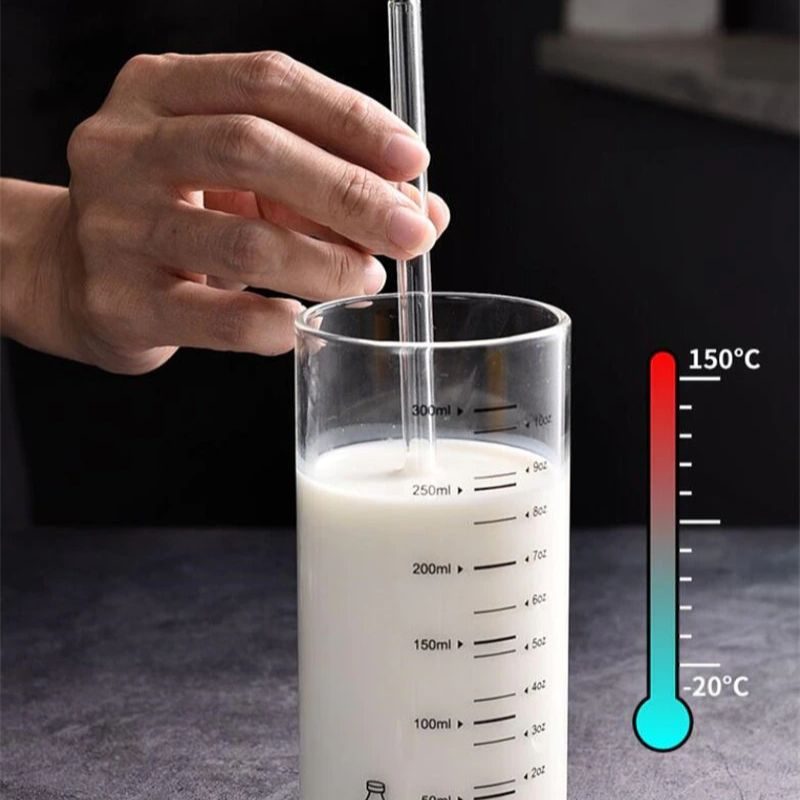 Átlátszó Üveg Szívószálak Turmixokhoz Koktélokhoz
