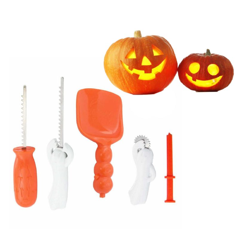 Halloweeni Tökfaragó Eszközök 5 Részes Készlet Halloween Faragó 5 Gyerekeknek És Bulinak