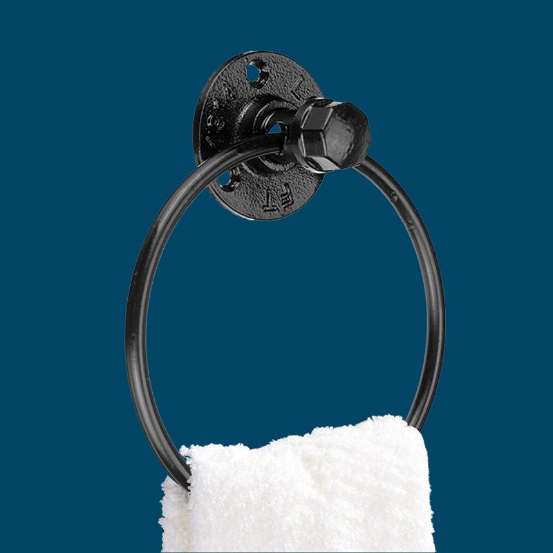 Iron Art Hardver Medál Törölköző Gyűrű Retro Kerek Törölközőtartó Fürdőszobai Polc