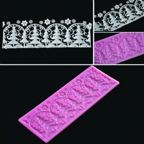 Karácsonyfa Szilikon Fondant Csipkeforma