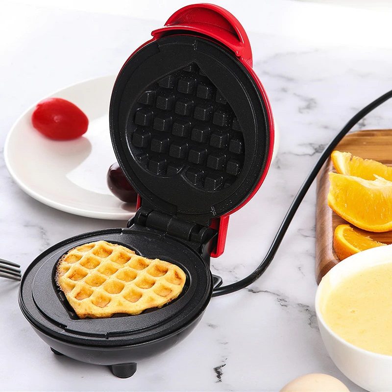 Mini Gofrisütő Szív Alakú Elektromos Buborékos Tojássütő