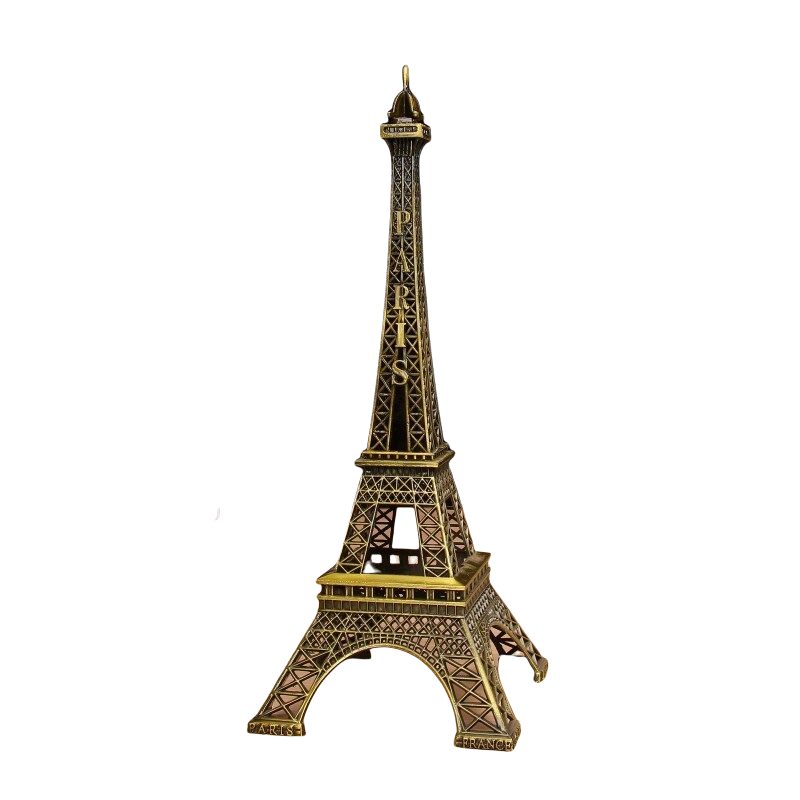 Párizs Eiffel-torony Szobrocska Fém Kézműves Vintage