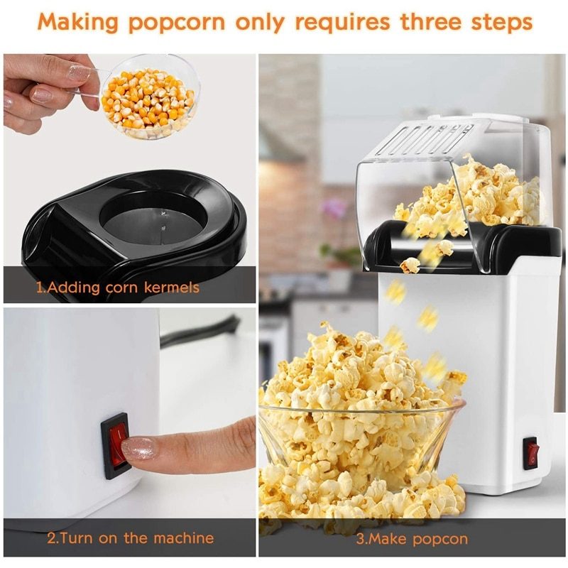 Popcorn Gép Automata Levegő Háztartási Készítő
