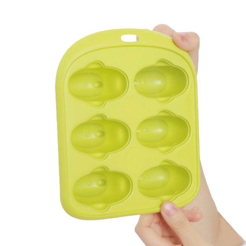 Quange Ls010102 Otthoni Konyha Jégkocka Tálca Kis Bálna Alakú Jégforma 6 Lyukú Élelmiszer Minőségű Pudingforma