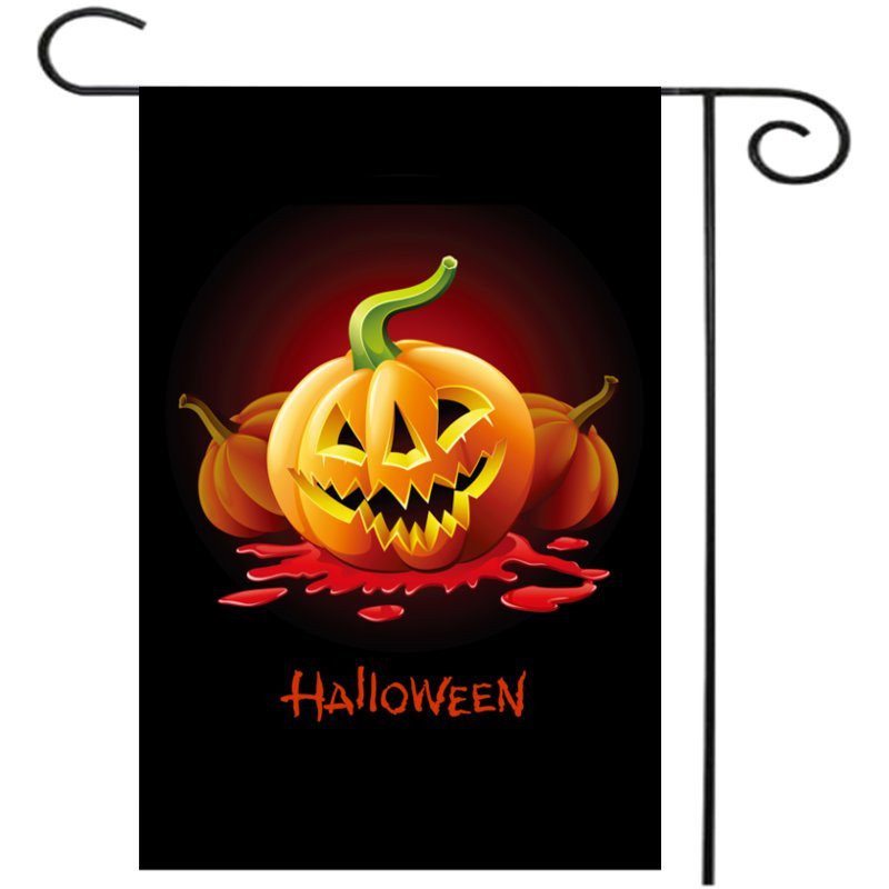 30x45cm Halloween Poliészter Démon Tök Zászló Kerti Ünnepi Dekoráció