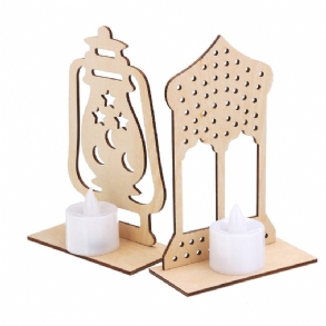 Fa Lámpa Diy Islamic Palace Led Dekorációk Asztali Ajándékok Eid Mubarak Számára