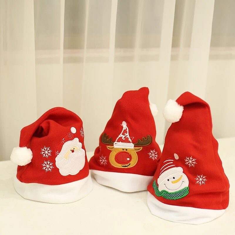 Felnőtt Gyerekek Karácsonyi Kalapok Mikulás Hóember Rénszarvas Kalap Noel Fesztivál Party Dekorációs Jelmez