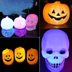 Halloween Led Pumpáló Koponya Lámpa Fény Party Dekoráció
