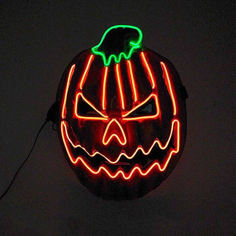 Halloween Maszk Cosplay Maszkok Led Világító Punpkin Partyhoz